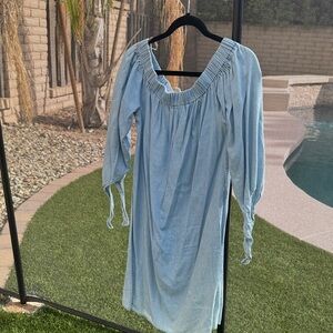 Light Blue Off-Shoulder Dress